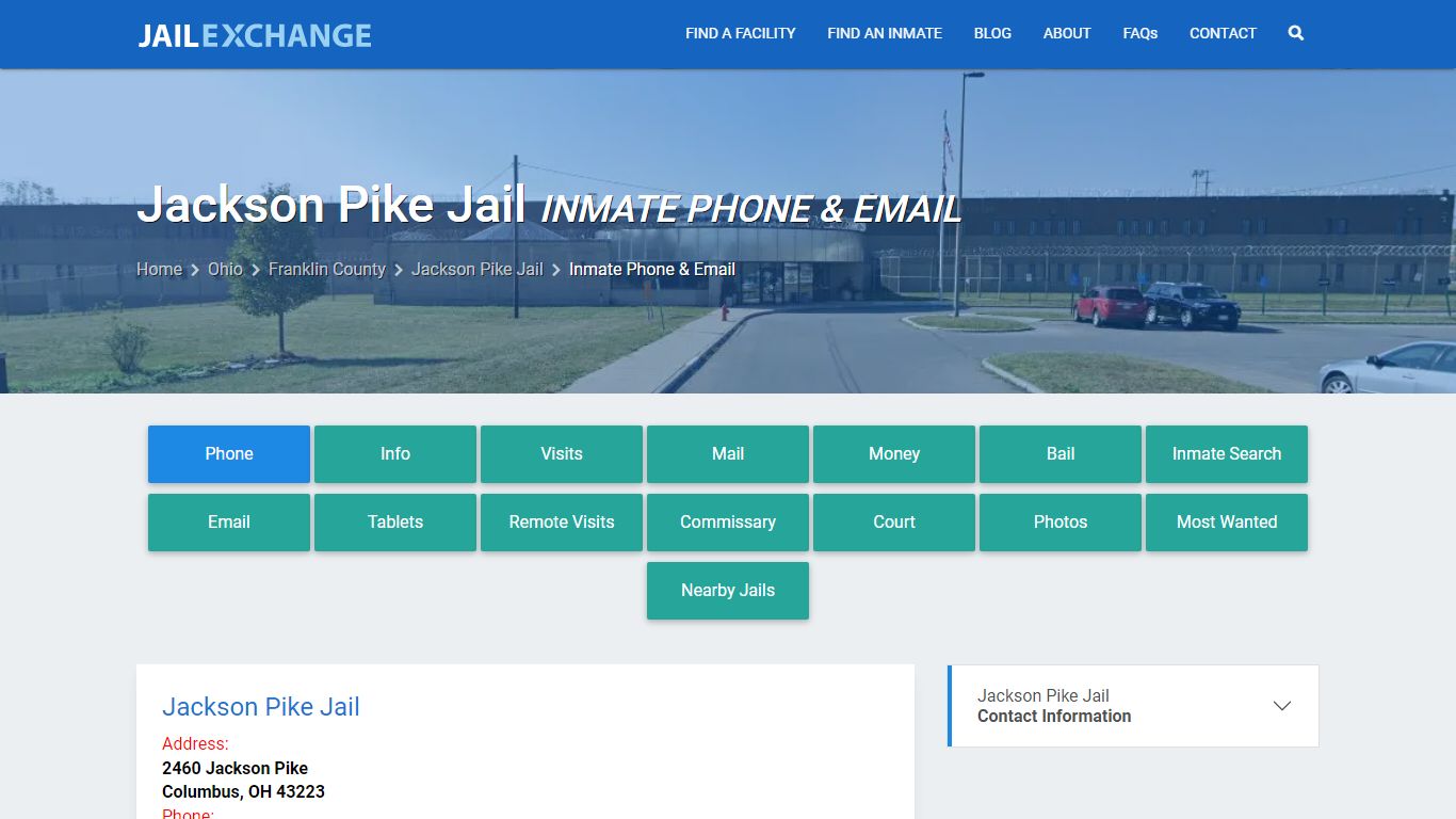 Inmate Phone - Jackson Pike Jail, OH - Jail Exchange